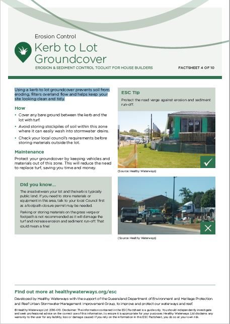 ESC Factsheet #4 Kerb to Lot