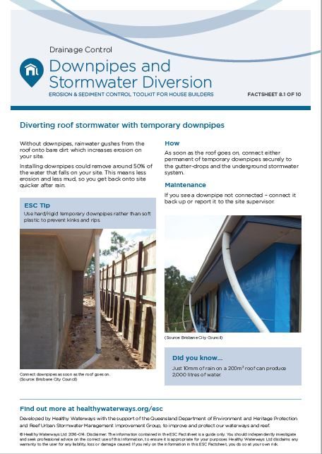 ESC Factsheet #8 Downpipes and Stormwater