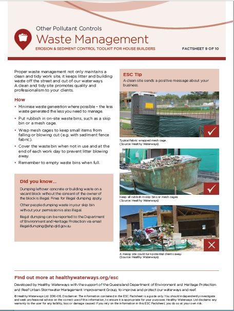 ESC Factsheet #9 Waste Management