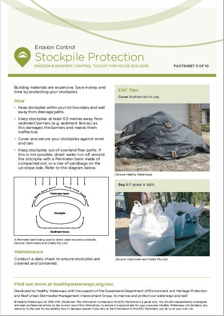 ESC Factsheet #3 Stockpile Protection